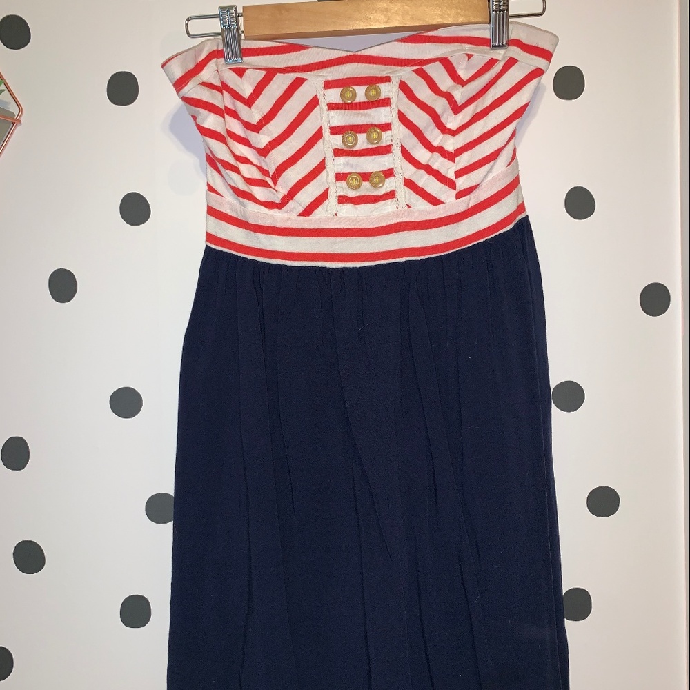 Xhilaration| Red, white and blue tube top dress-M